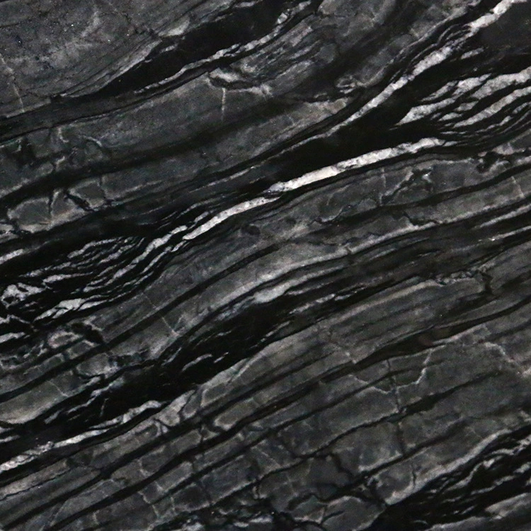 New Kenya Black Serpeggiante Wooden Bookmatch Marble Slabs Tiles