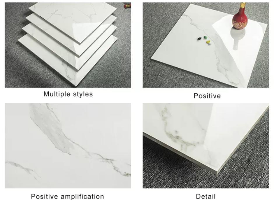 60X60 Super White Marble Glazed Polished Floor Wall Tiles Porcelain Ceramic Square Tile