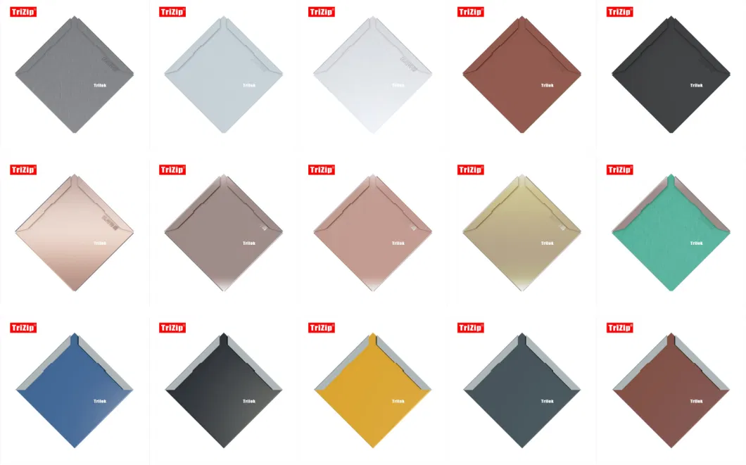 Trilok Metal Interlocking Roofing, Wall Cladding, Facade Square Shingle Tile - Td191