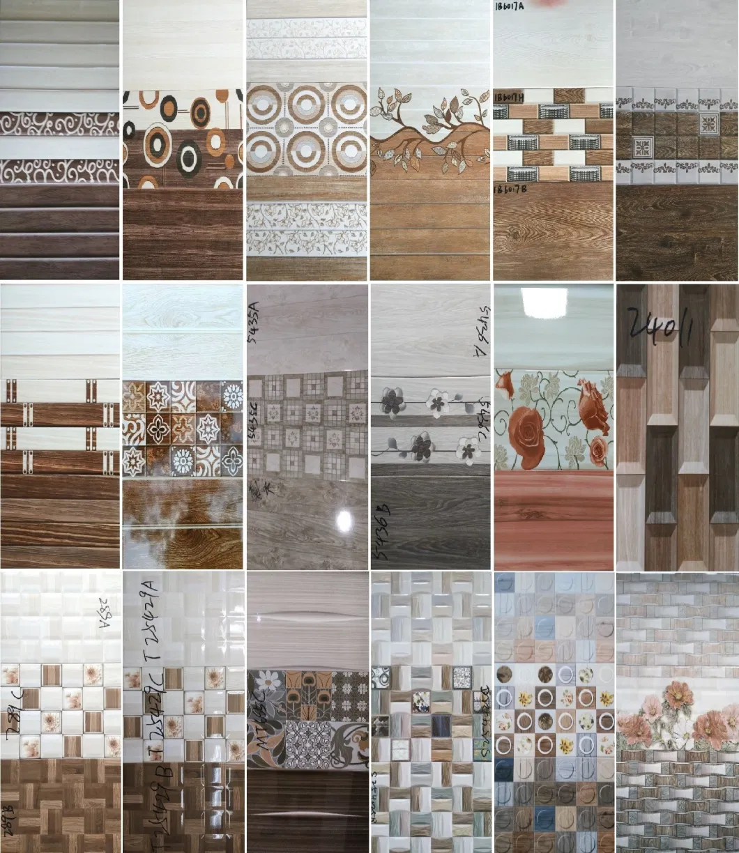 3D Embossed Strip Pattern Ceramic Wall Tile for House Decoration (250*400mm)