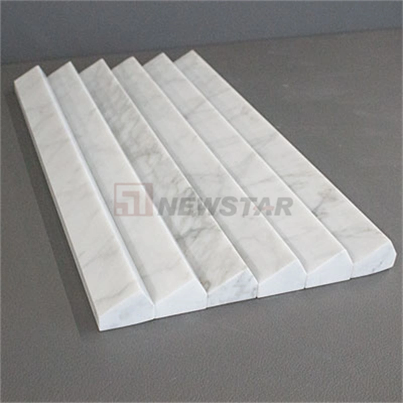 Living Room Background Fluted Wall Tiles Panel Bathroom Mosaic Fluted Tile Marble Fluted Tiles