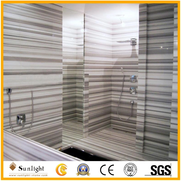 Popular Provisions White, Marmara White Veins Marble Tiles for Wall, Floor, Building Construction