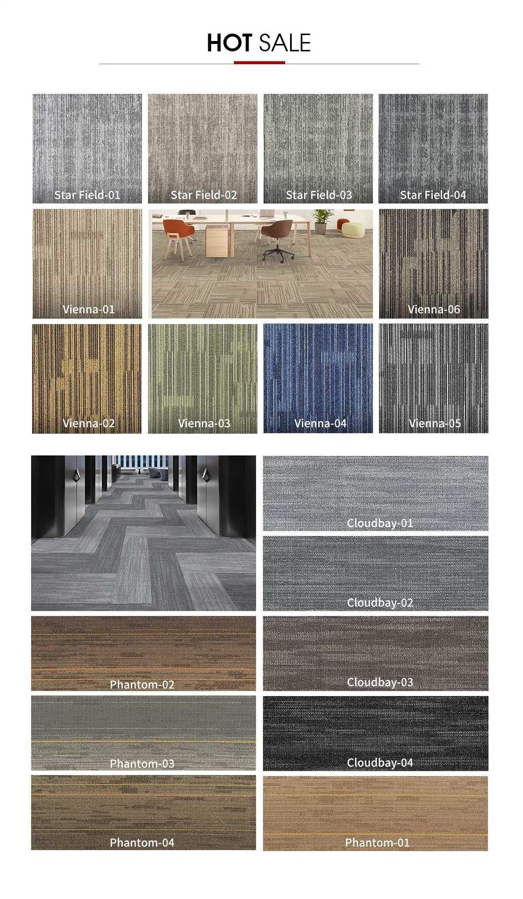 Commercial Carpet Floor Square Carpet Tiles 50 X 50cm Floor Tiles