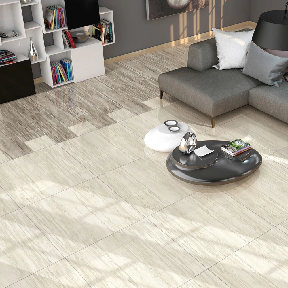 High Gloss Porcelain Floor Cearmic 600X60mm Living Room Easy to Clean Marble Full Glazed Polished Tile