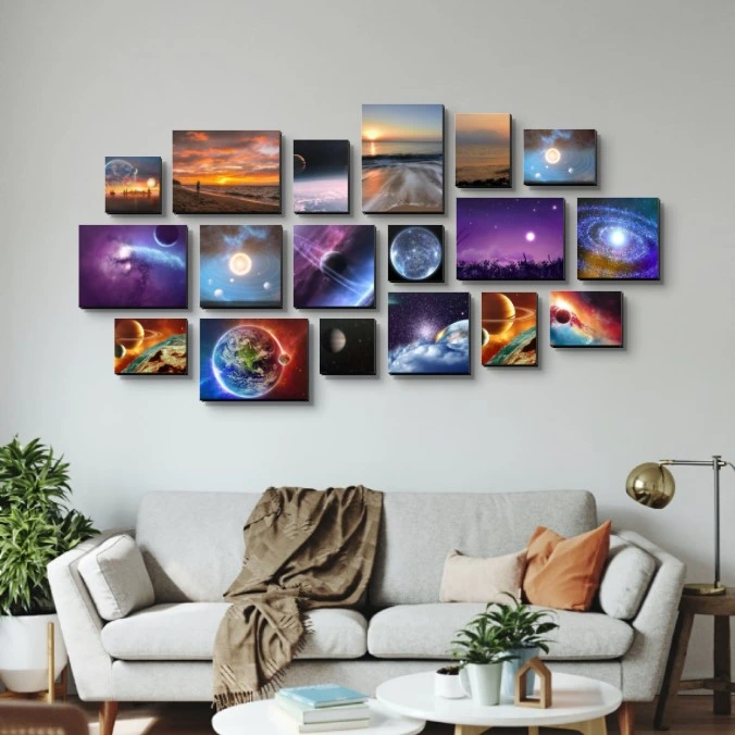 Wall Art Photo Tiles Mixtiles Lightweight Square Creative Frameless Photo Tiles for Wall Decor