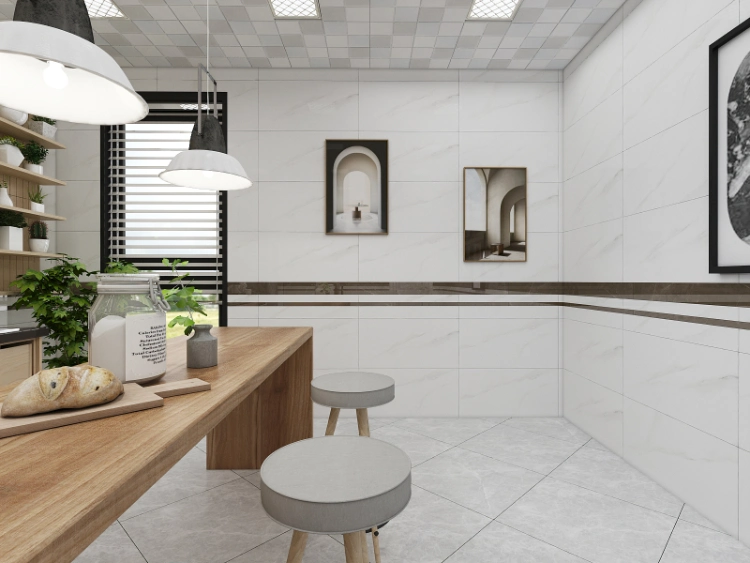 China Factory High-Quality Interior Glazed Wall Tiles 400X800 Porcelain Ceramic Kitchen and Bathroom Tiles