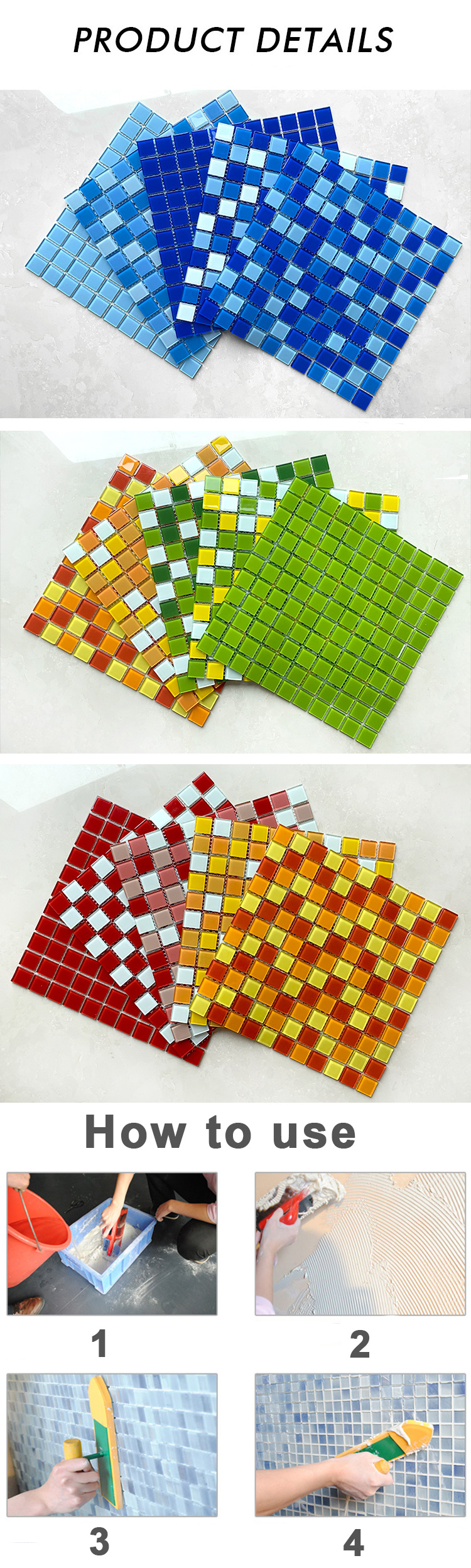 OEM Square Regular Orange Kitchen Back Splash Tiles Wall Cladding Sticker Big Mosaic Marble Tiles Flooring Tunisia