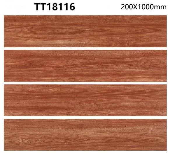 Popular 200X1000	Light Beige Glossy Wood Tile Ceramic for Africa (country)