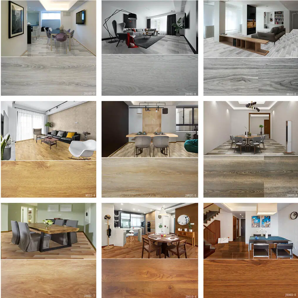 China Distributor Wooden Design PVC Material Indoor Plastic Interlocking Click Plank Floor Spc Vinyl Flooring Tiles