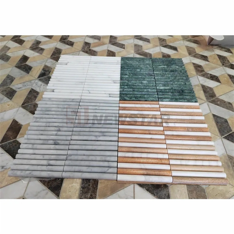 Curve Fluted Marble Tiles Stone Background Wall Mosaic Fluted Tile Fluted Wall Tiles