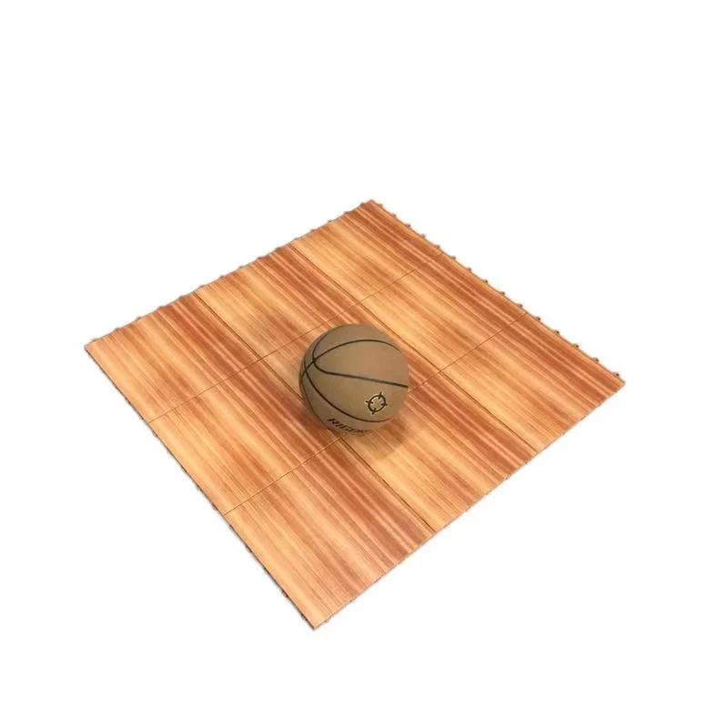 2023 China Imitation Wood Grain Indoor Modular Tiles for Indoor Basketball Court or Other Sport Court Tiles