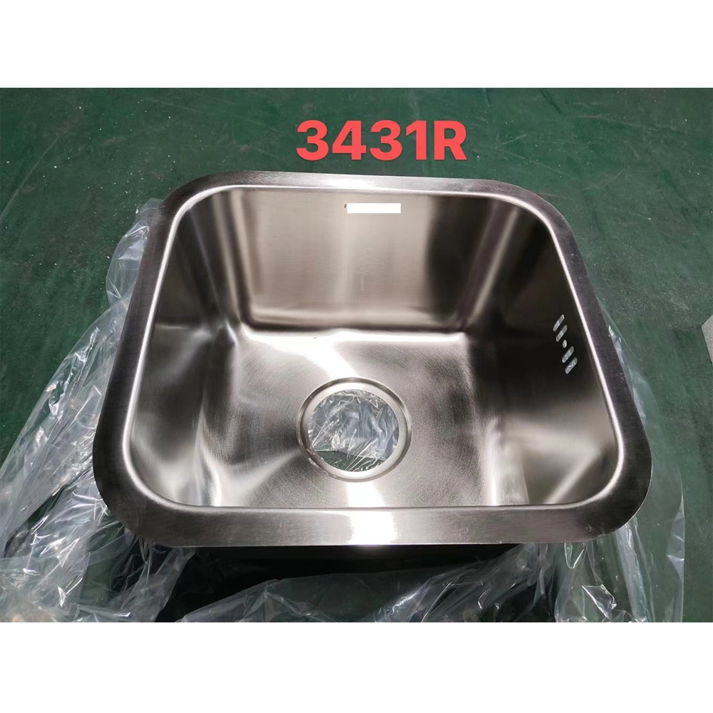 Wholesale Brushed Stainless Steel Integral Stretching Kitchen Sinks for Kitchen Room