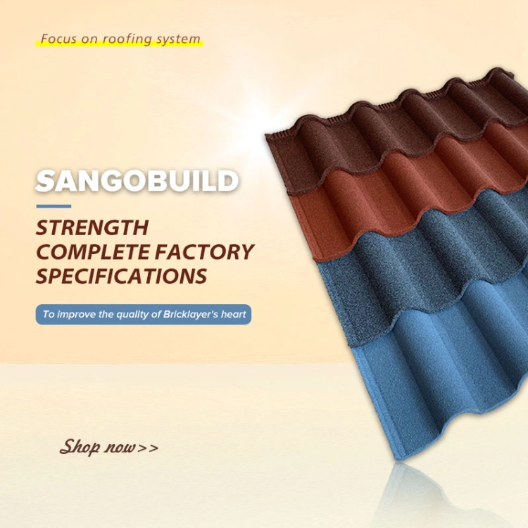 Kenya No Fading Corrugated Stone Coated Roof Tile UV Resistant Durable China Tiles in Pakistan