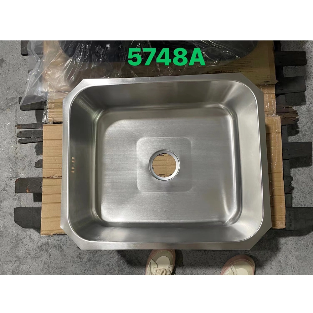 Factory Cheap Brushed Stainless Steel Integral Stretching Single Bowl Kitchen Sinks