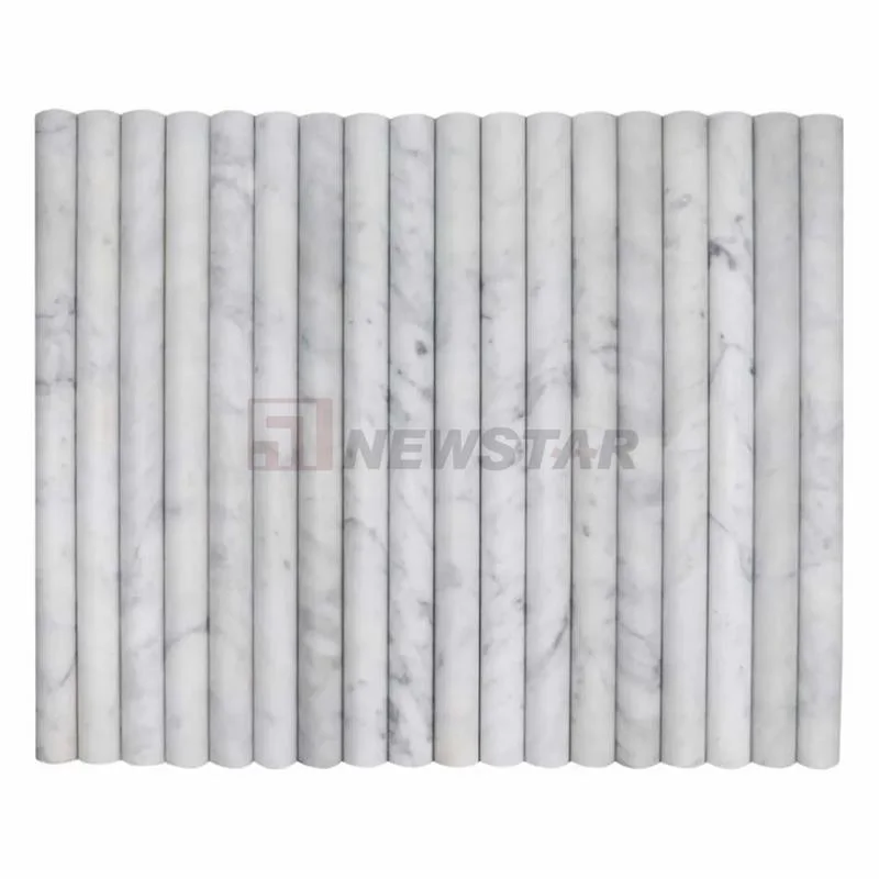 Decoration Living Room Flute Wall Tiles Fashion Curve Fluted Marble Tiles Mosaic Fluted Tile