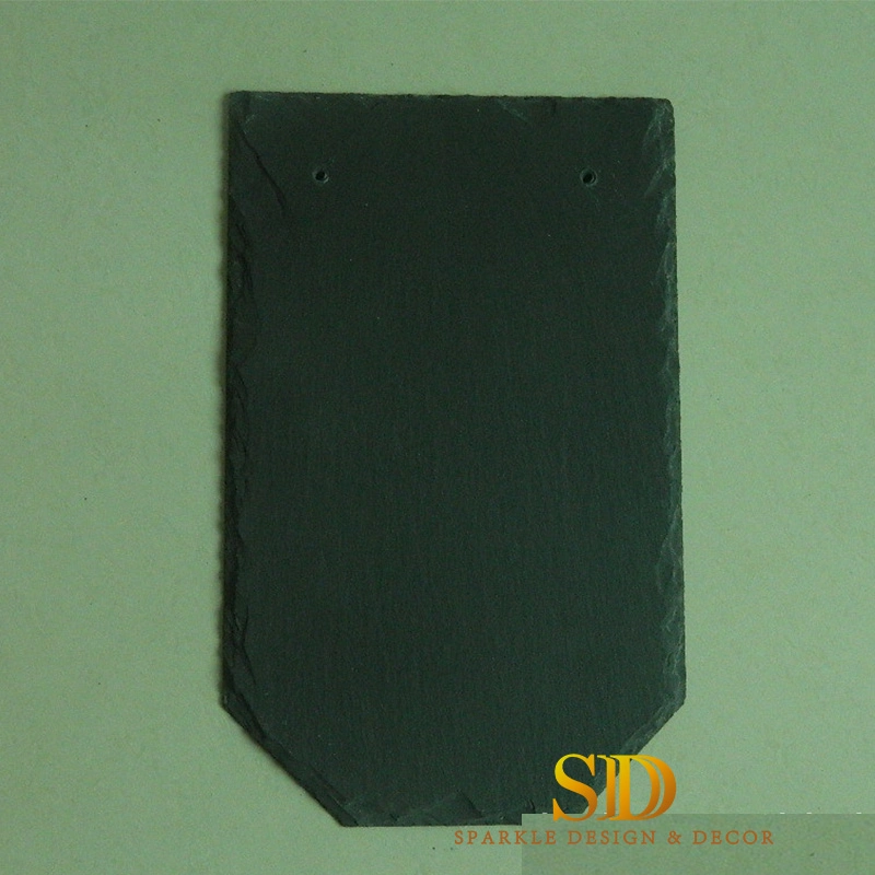 China Manufacturer Custom Made Natural Black Slate Roof Tiles for New House Roof Decor