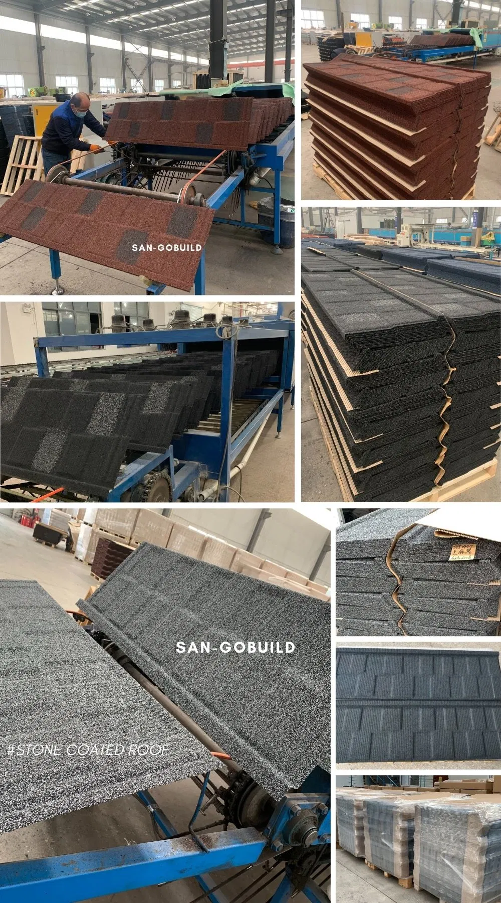 Oman Solar Roof Tiles Roofing Tile Stone Coated Roof Tile for Rooftop Made in China