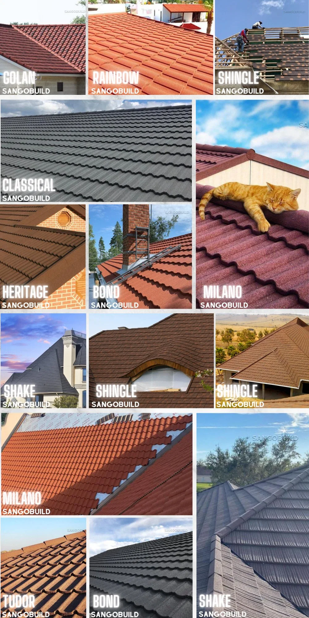 Oman Solar Roof Tiles Roofing Tile Stone Coated Roof Tile for Rooftop Made in China