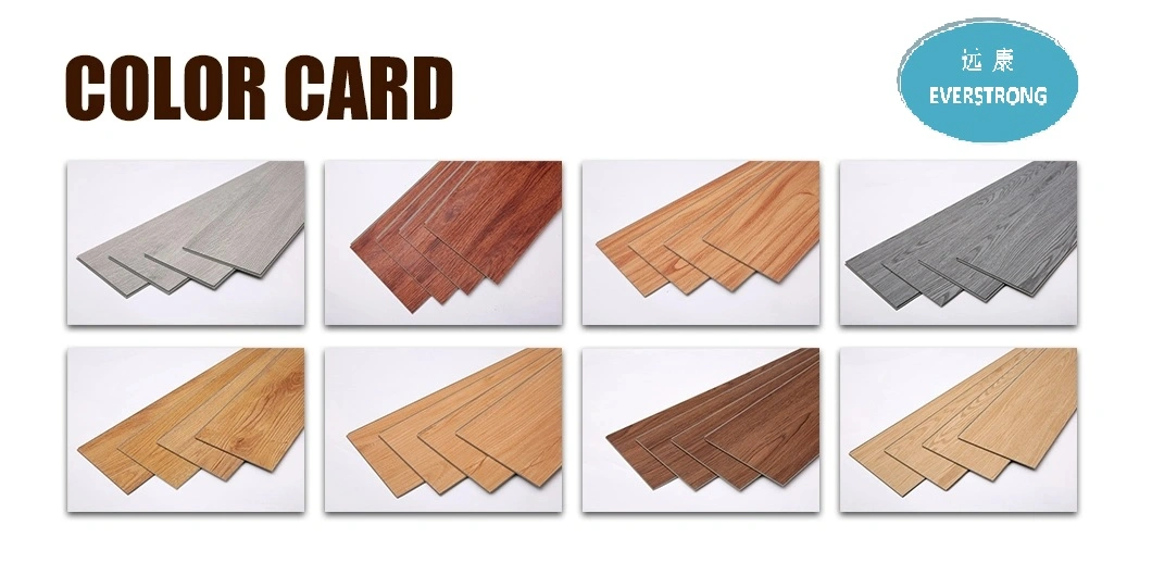 China Factory Unilin Valinge Click Wooden Color Spc Floor Plank Spc PVC Laminate Flooring Waterproof Spc Lvt EVA IXPE PVC Rigid Vinyl Plank Floor Tiles