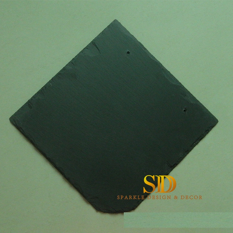 China Manufacturer Custom Made Natural Black Slate Roof Tiles for New House Roof Decor