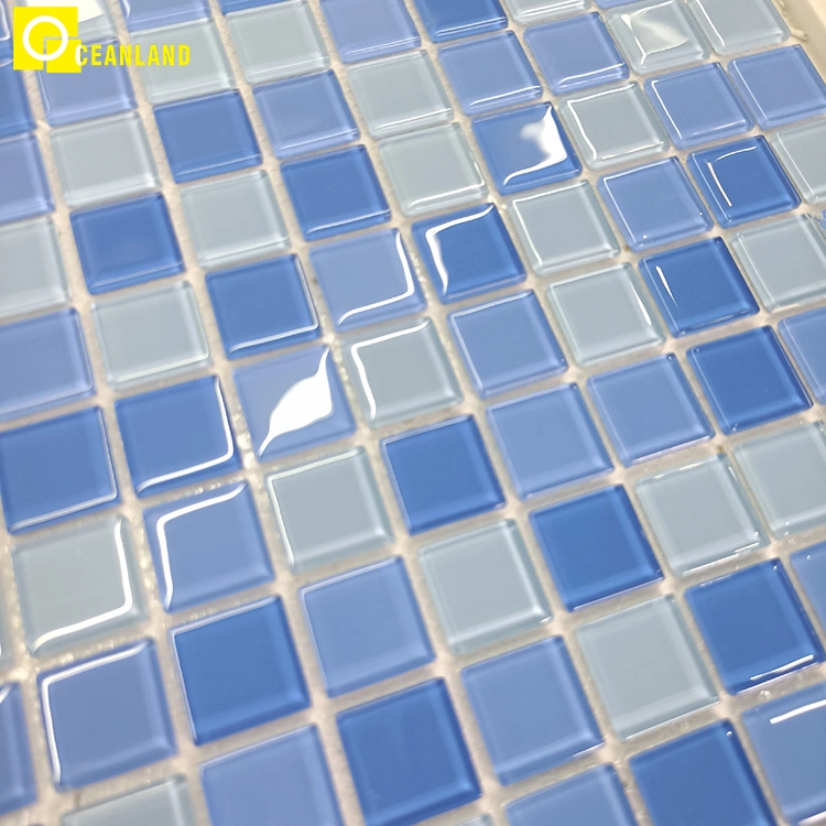 China Manufacturer Square Glass Wall Mosaic Swimming Pool Tiles