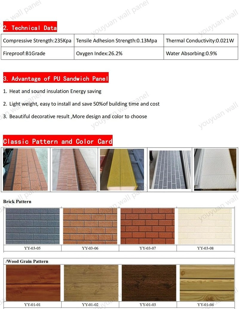 Building External Wall Decoration Material Embossed Metal Brick Pattern Wall Tile