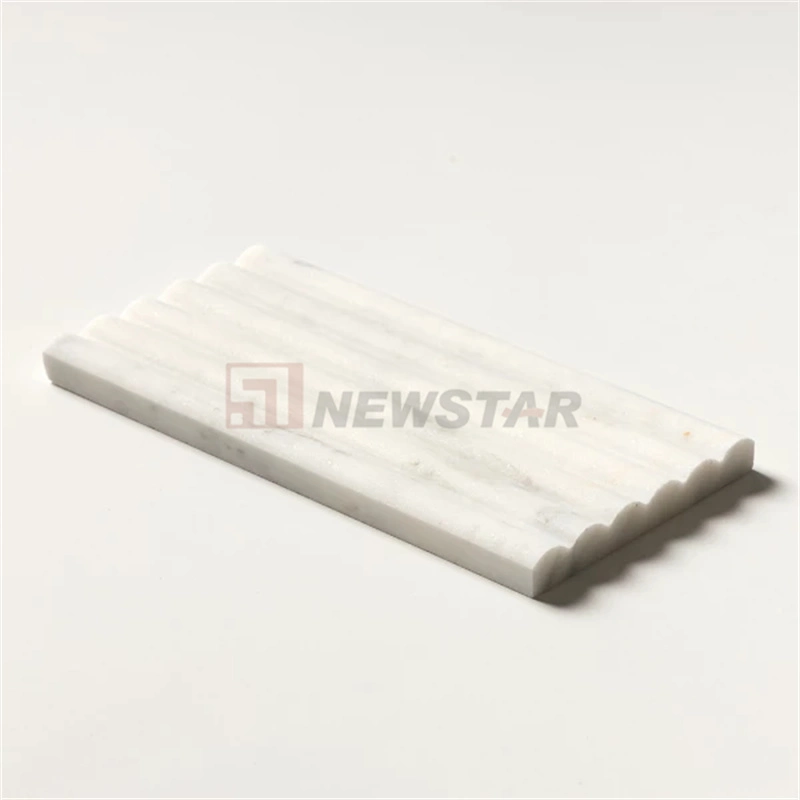Fluted Wall Panel Bathroom Kitchen Flute Tiles Fashion Decoration Living Room Mosaic Ffluted Marble Tiles