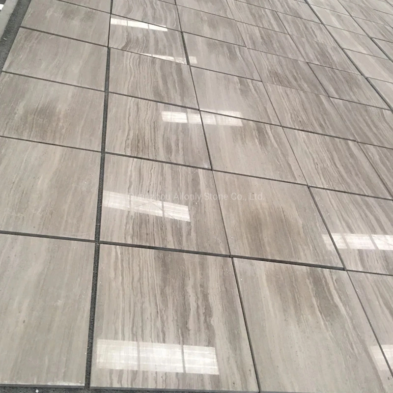 China Cheap Grey Serpeggiante Marble Tile Wooden Marble Flooring