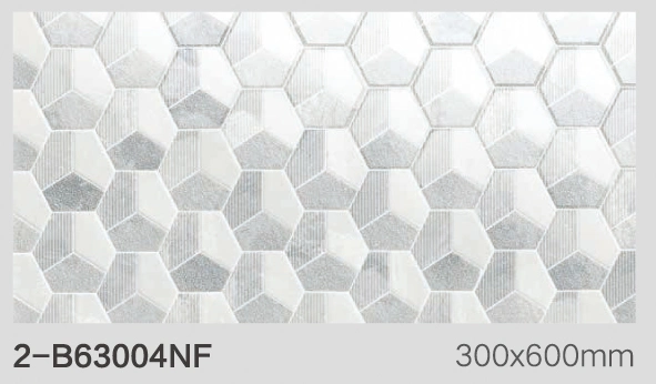 12X24 Inch Ceramic Glazed Tile Hexagon Design as Bathroom 3D Wall Tile