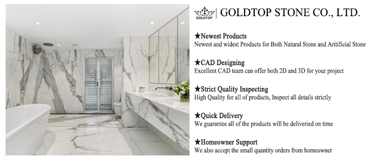 Made in China Home Decoration Marble Building Material Bathroom Calacatta Gold /White Polished Floor/Wall Tiles Price