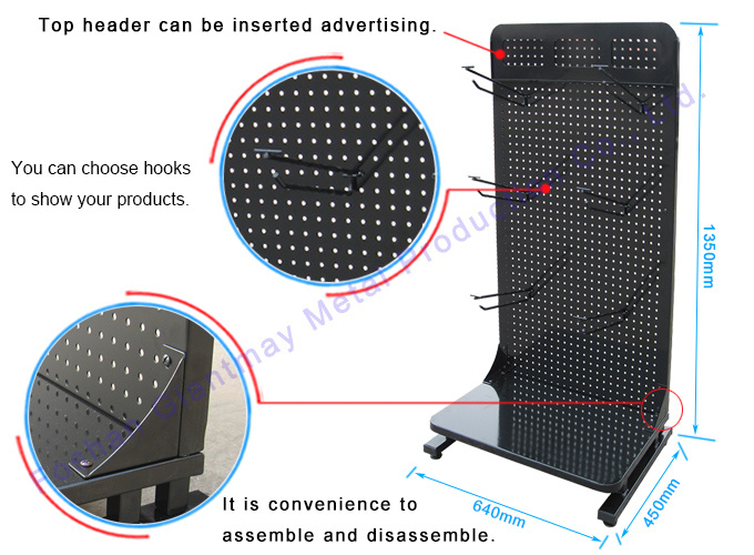 Ceramic Shop Powder Coating Metal Perforated Tile Sample Hanging Granite Ceramic Tile Display Stand