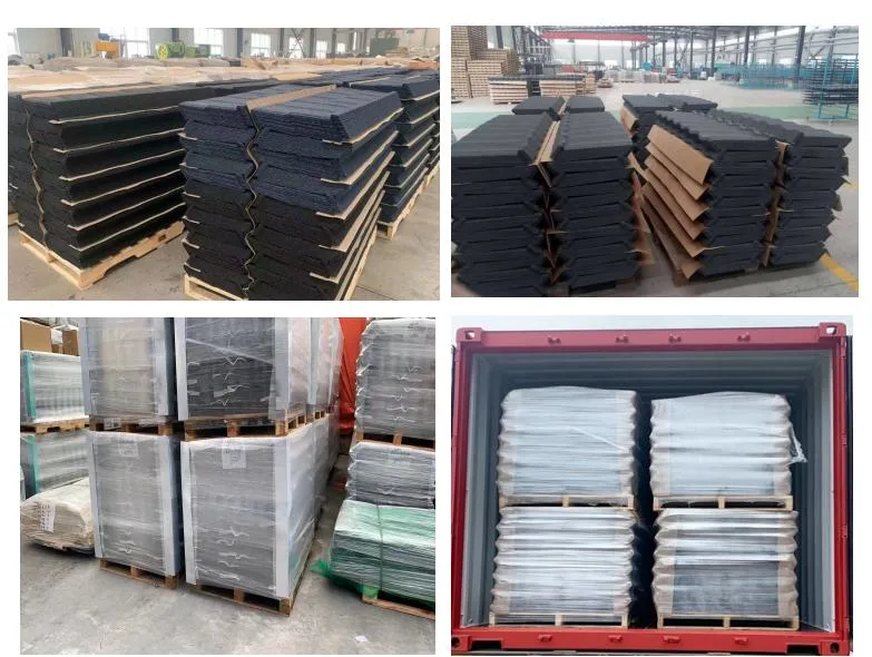 Lightweight Roof Wall Construction Steel Sheet Colored Stone Coated Steel Roofing Tiles