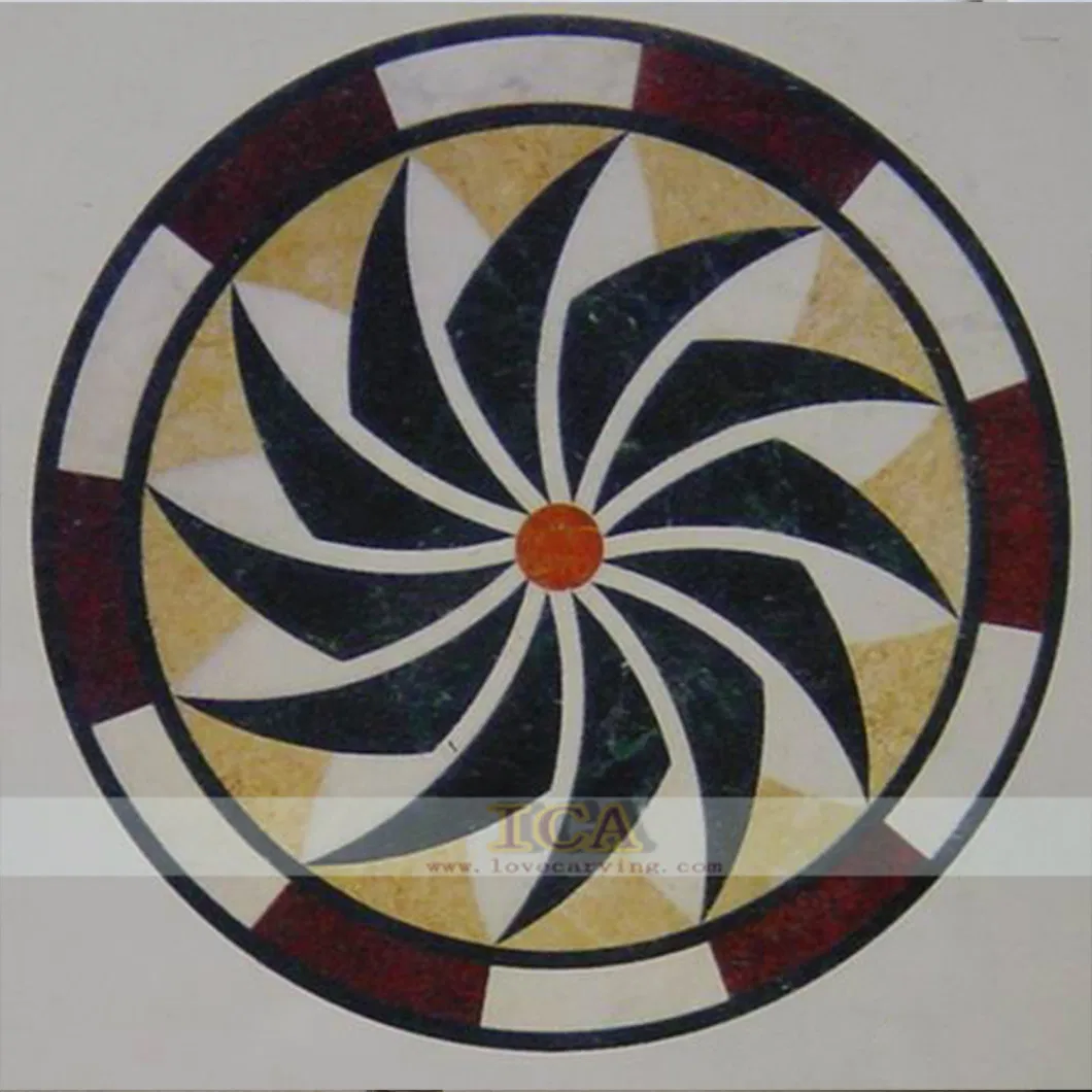 Classical Pattern Round Design Floor Tile Feature Tiles for Bathroom and Kitchen Floor Decoration