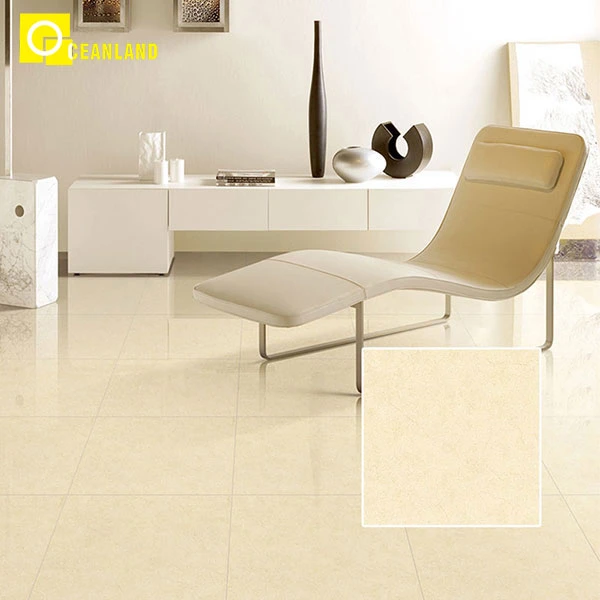 600X600 Foshan Yellow Polished Porcelain Interior Floor Tile