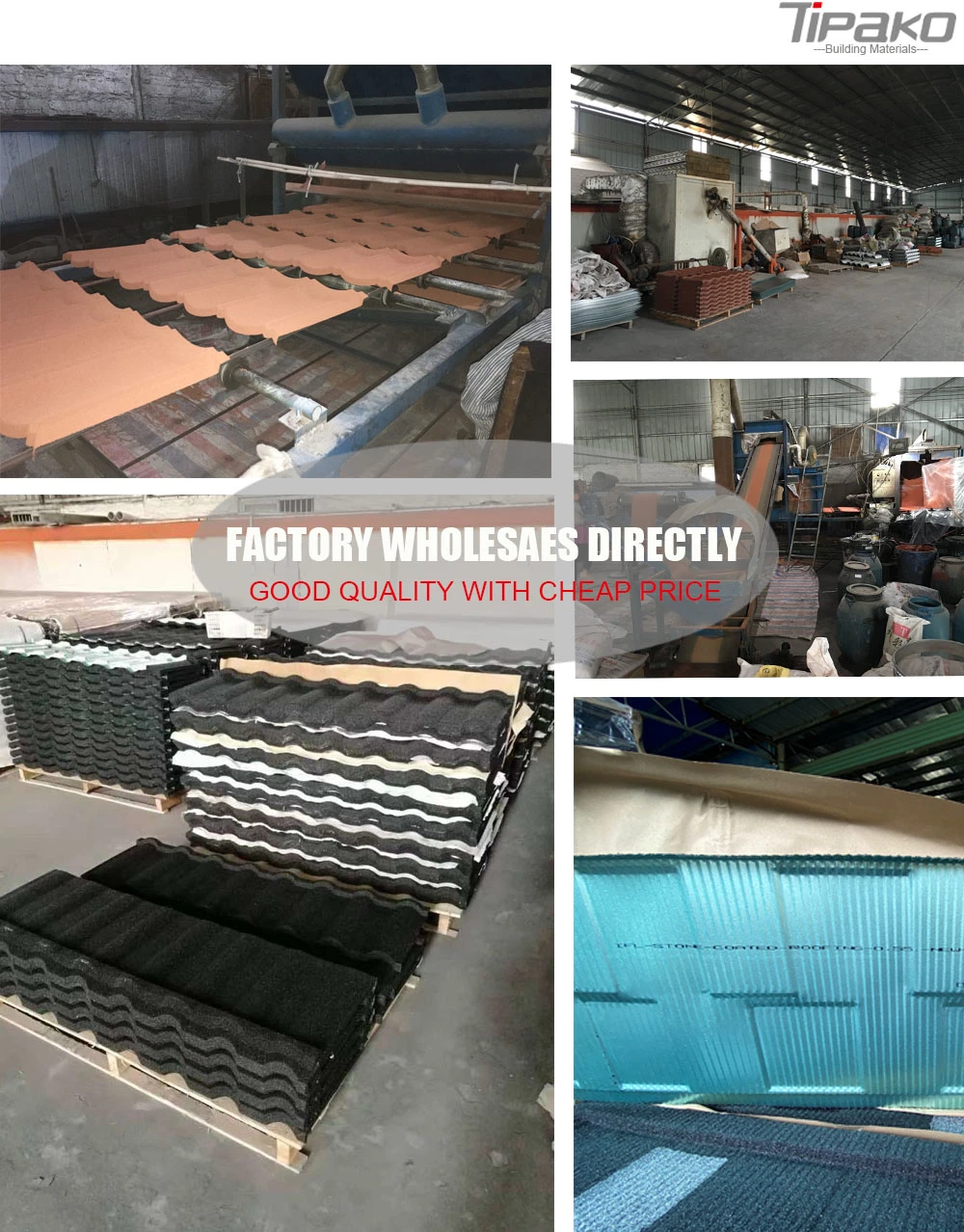 UV Resistant Roofing Sheet Pallets Stone Coated Nigeria Metal Roof Tile for Villa House with CE (ISO9001) Made in China