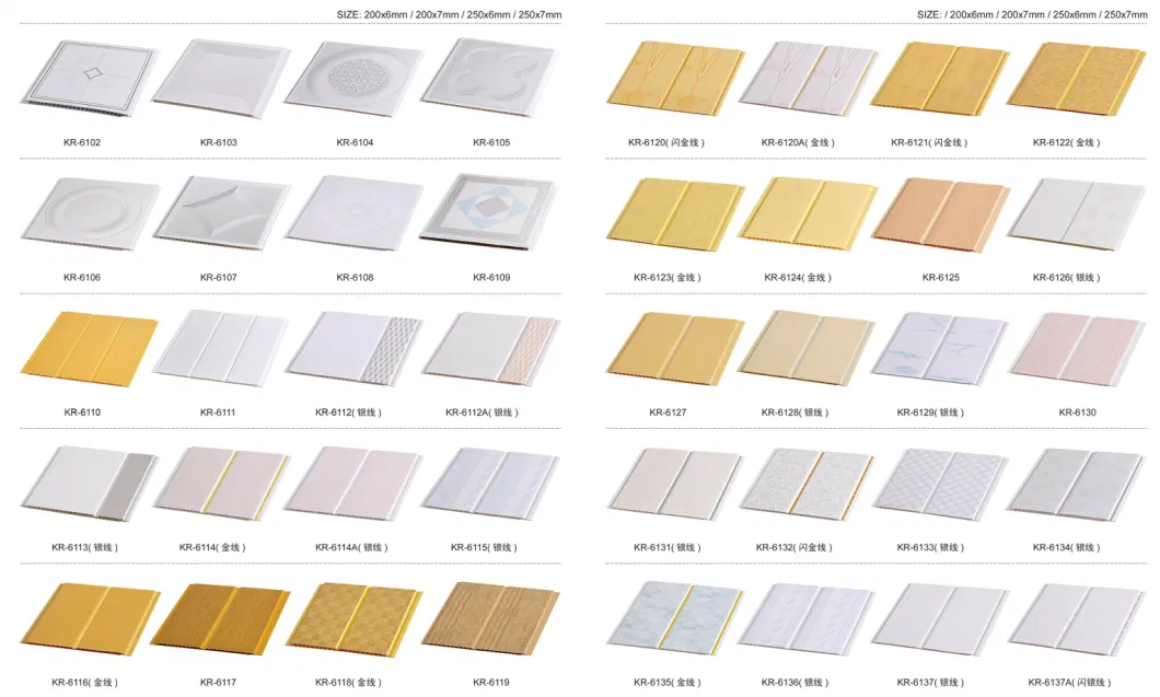 High Glossy 25cm Ceiling Tiles Interior PVC Ceiling Panel in China