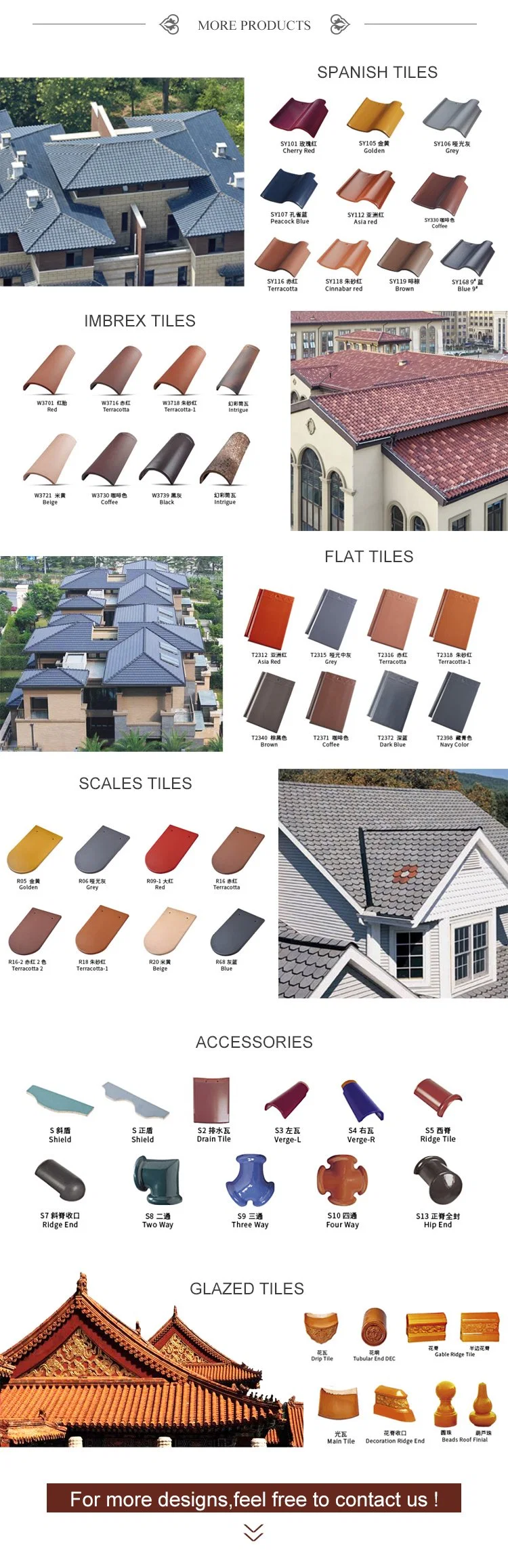 Chinese Superior Quality Building Material Outside Wall Clay Roof Tile