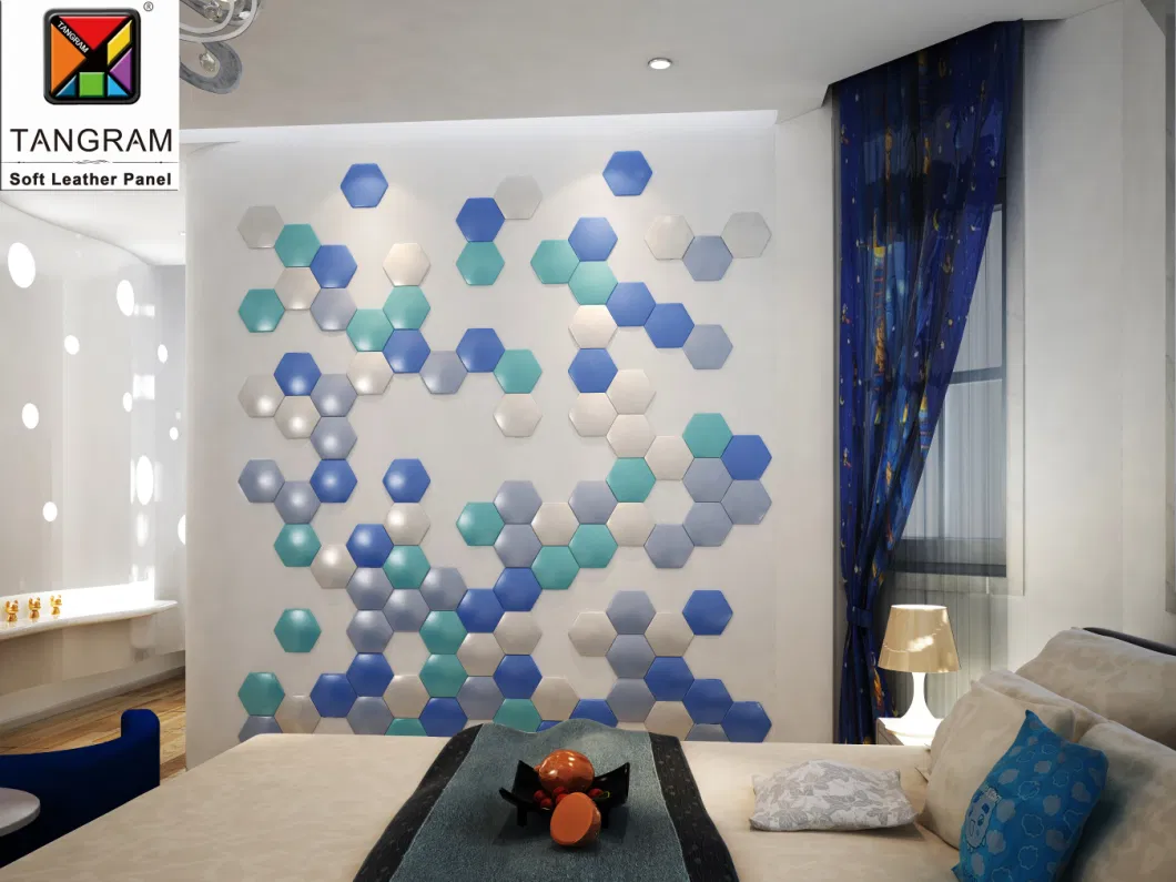 Living Rooms Interior Wall Tile Design, PU Leather Wall Tile Mosaic, Modern 3D Wall Foam Sticker Tiles
