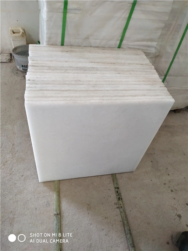 Crystal White Pure White Marble Tiles for Wall and Flooring