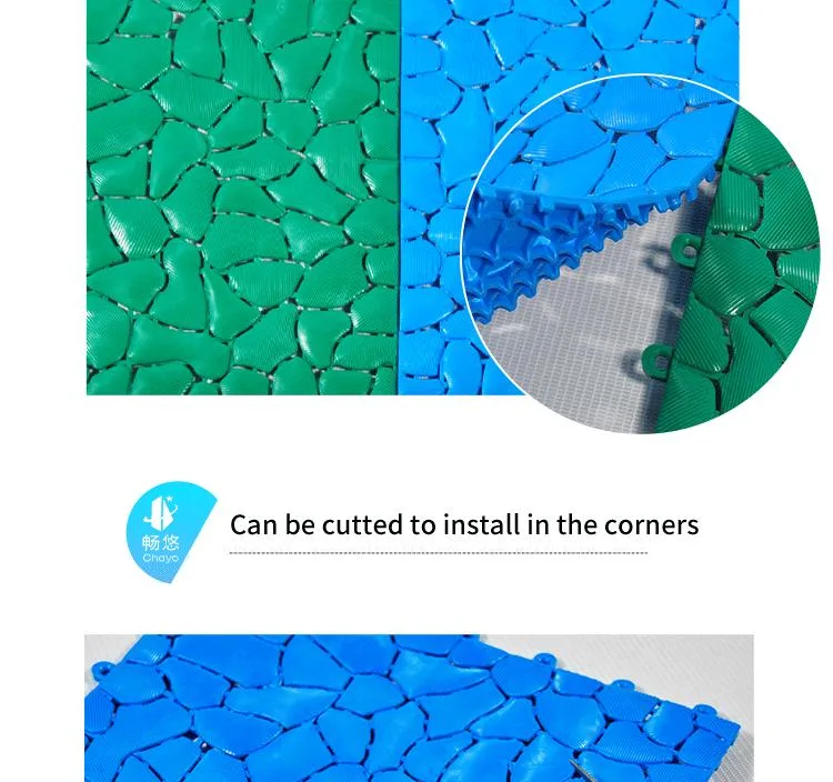 Interlocking Modular Anti-Skid Comfortable PVC Floor Tile for Bath