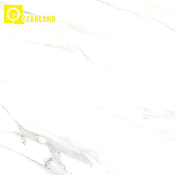 White Marble Look Like Polished Porcelain Living Room Tile