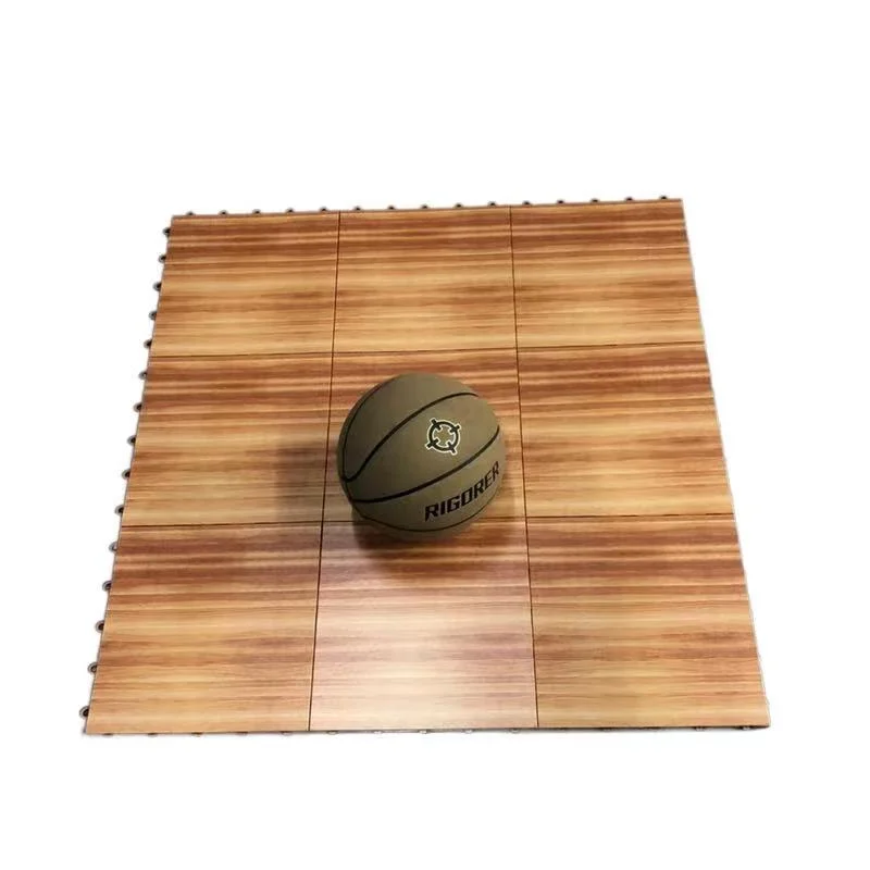 2023 China Imitation Wood Grain Indoor Modular Tiles for Indoor Basketball Court or Other Sport Court Tiles