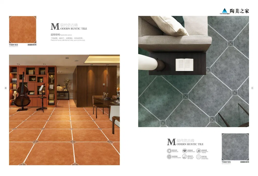 600*600 3D Inkjet Flooring Ceramic Floor Tile for Commercial