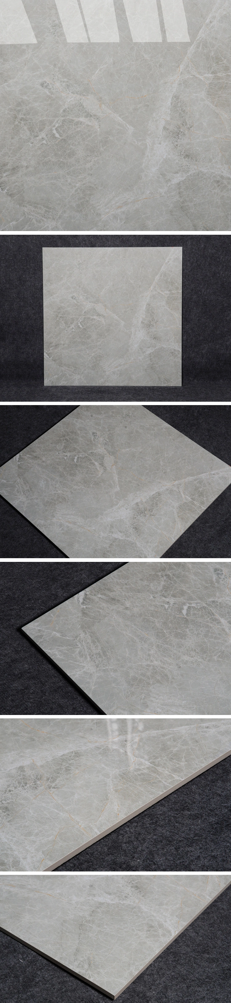 Foshan Top Quality Living Room Porcelain Glazed Marble Tiles Floors 600X600mm Selections Grey Ceramic Floor Tile
