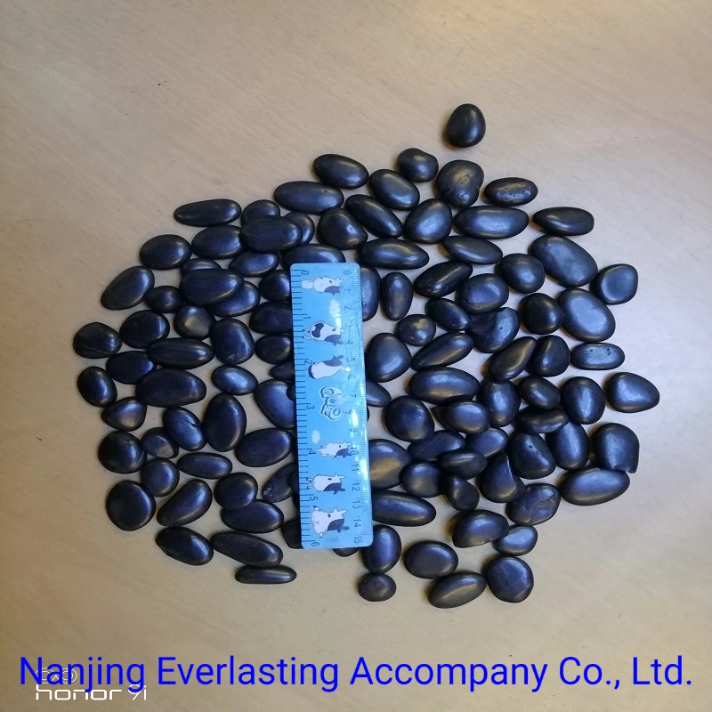 China Tiles Pebbles Decorative River Stones Black Landscape Pavement Cobblestone