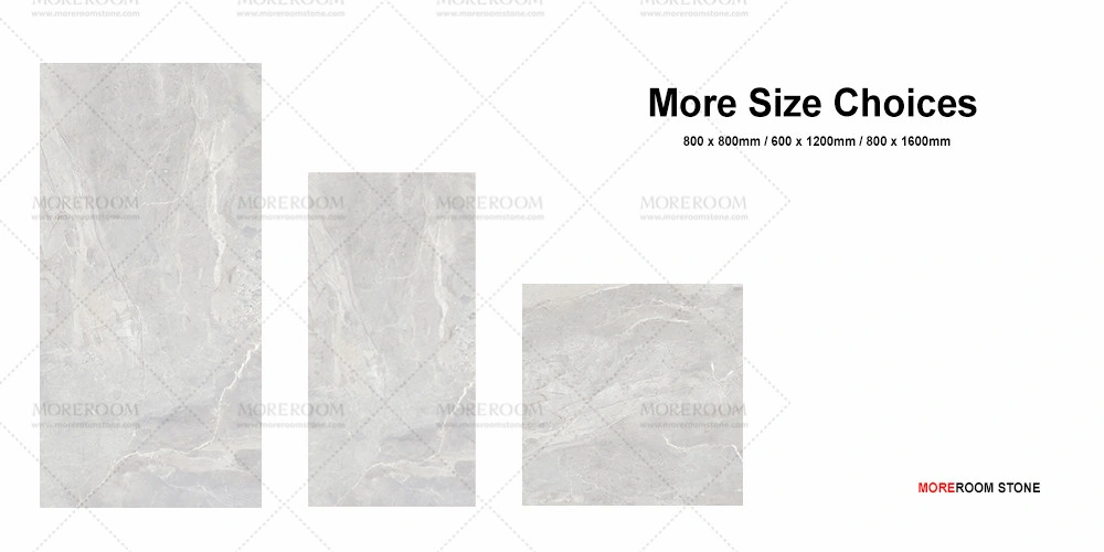 Interior Design Polished Grey Marble Effect Flooring Tile Porcelain for Sale