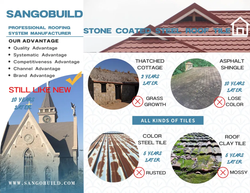 0.5mm High New Zealand Standard Roof Tiles Concrete Roof Tiles