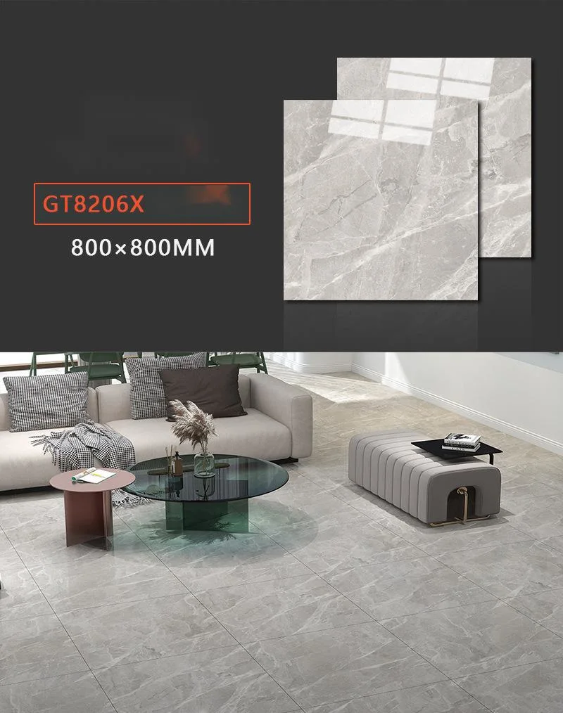 800X800mm Factory Price Glazed Polished Porcelain Wall Tiles and Floor Design for Living Room