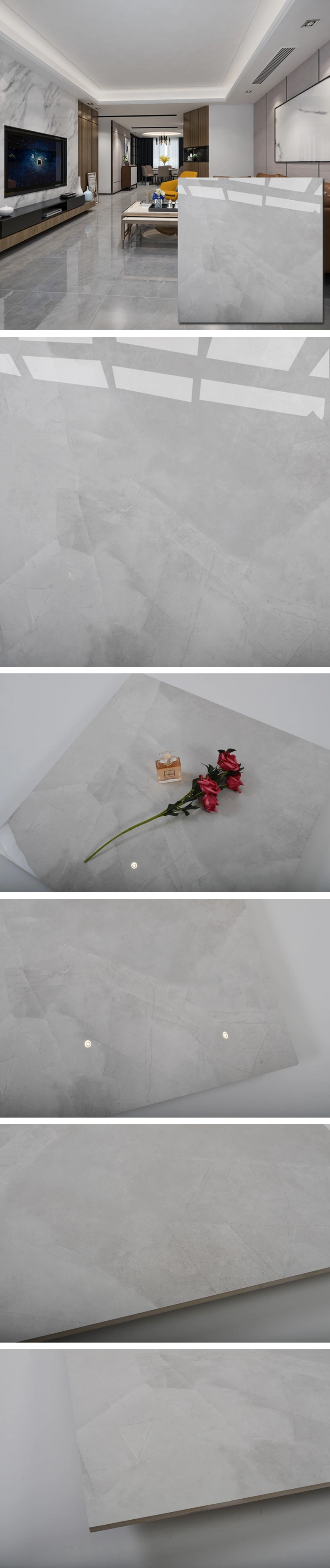 Foshan Marble Porcelain Ceramic Floor Bathroom Wall Tile 600X600mm Polish Glazed Large Porcelain Wall Floor Tile