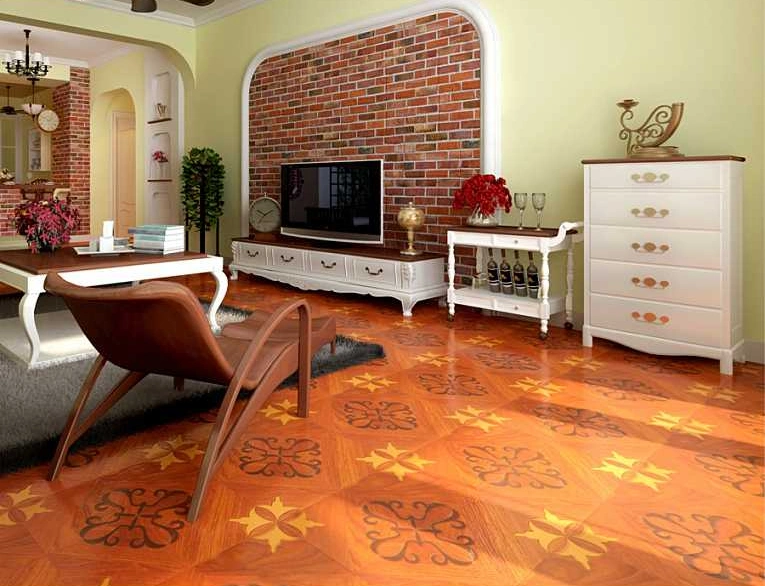 Shaneok Luxury Popular Selling Art Parquet Wooden Flooring